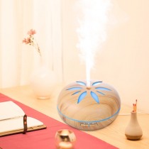 Máy xông khuếch tán tinh dầu cánh hoa vân gỗ sáng