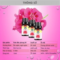 [HCM]Tinh dầu phong lữ nguyên chất Geranium mùi dễ chịu thơm phòng làm đẹp da Skylen 10ml