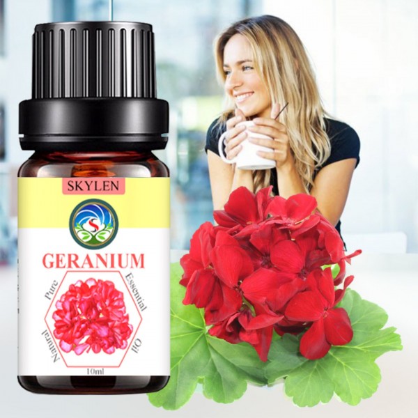 [HCM]Tinh dầu phong lữ nguyên chất Geranium mùi dễ chịu thơm phòng làm đẹp da Skylen 1000ml