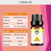 [HCM]Tinh Dầu Quất - Tắc nguyên chất chiết xuất ép lạnh từ vỏ quất mùi hương tao nhã tươi trẻ ngọt ngào và lãng mạn 1000ml Skylen